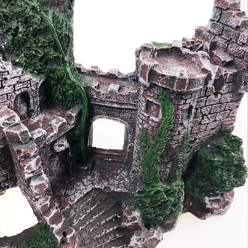 Yimaa Large Fish Tank Decorations Castle Aquarium Decorations Large Resin Coral Castle Ornaments Fish House Breed Tank Decor for Marine Betta Fish Tank Landscape - Image 3